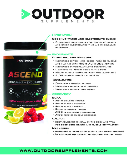 Ascend - Caffeine Free - The OUTDOOR Performance Drink